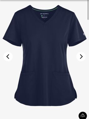 healing hands Women's V-Neck Scrub Top - Navy